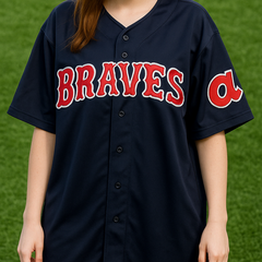 Vintage Atlanta Braves Majestic Batting Practice Jersey - @85