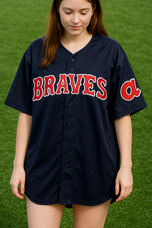 Vintage Atlanta Braves Majestic Batting Practice Jersey - @85