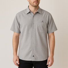 Lyle & Scott Collection Short Sleeve Shirt – Light Grey (Thrifted, Size L)