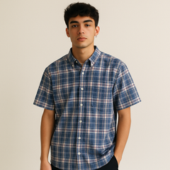 Giordano Plaid Casual Shirt - Large