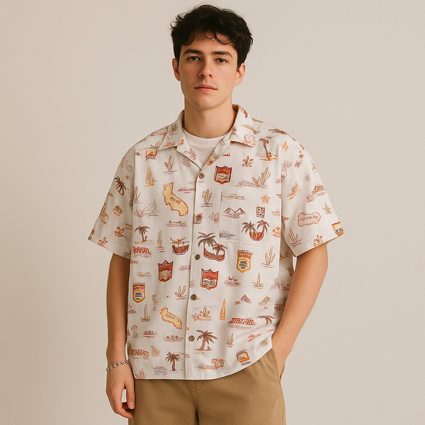 Liberty Rock Label California Printed Shirt - Medium