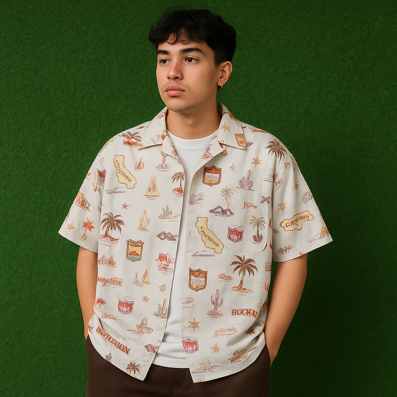 Liberty Rock Label California Printed Shirt - Medium