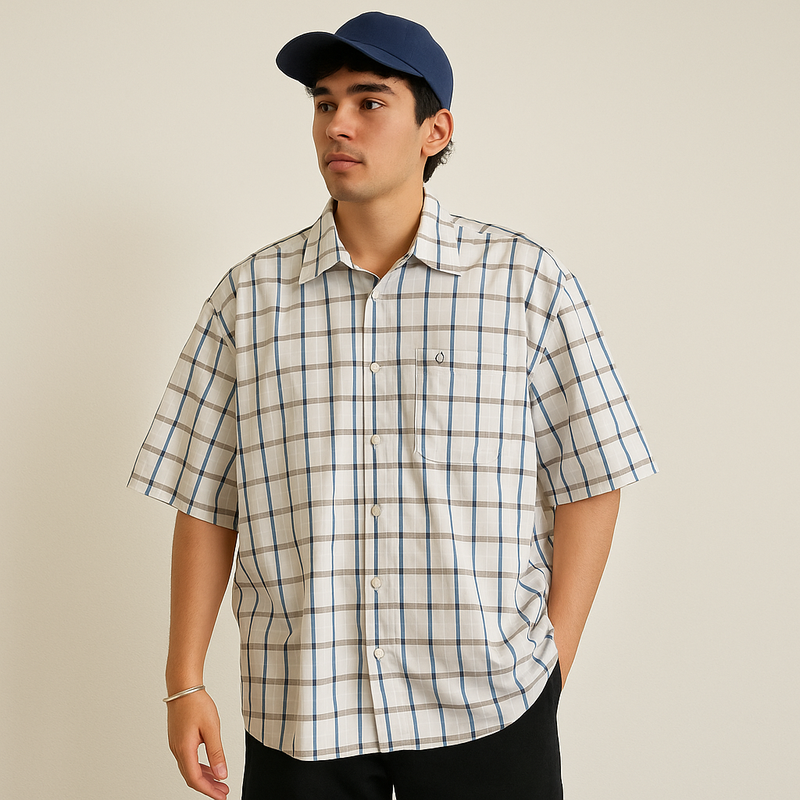 Vintage Galaxy Lifestyle Checked Shirt – Size XL