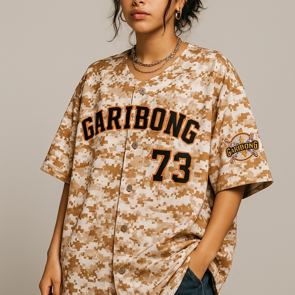 Vintage Garibong Camo Baseball Jersey – XL (Thrifted)