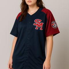 Sox Navy Maroon Unisex Baseball T-Shirt – XL