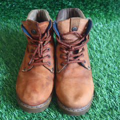 Wrangler Men's Nubuck Leather Ankle Boots with TPR Sole (8, 42, Brown)