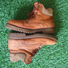 Wrangler Men's Nubuck Leather Ankle Boots with TPR Sole (8, 42, Brown)