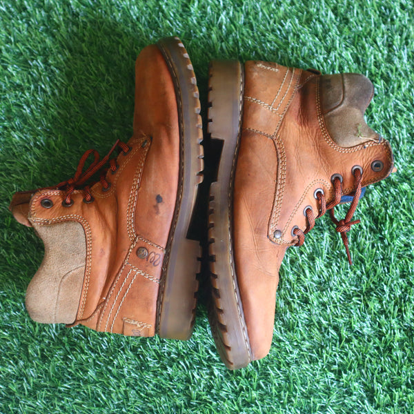 Wrangler Men's Nubuck Leather Ankle Boots with TPR Sole (8, 42, Brown)