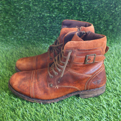 Red Tape Men Brown High-Top Leather Boots (9)