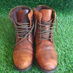 Red Tape Men Brown High-Top Leather Boots (9)
