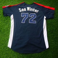 Sox Navy Maroon Unisex Baseball T-Shirt – XL