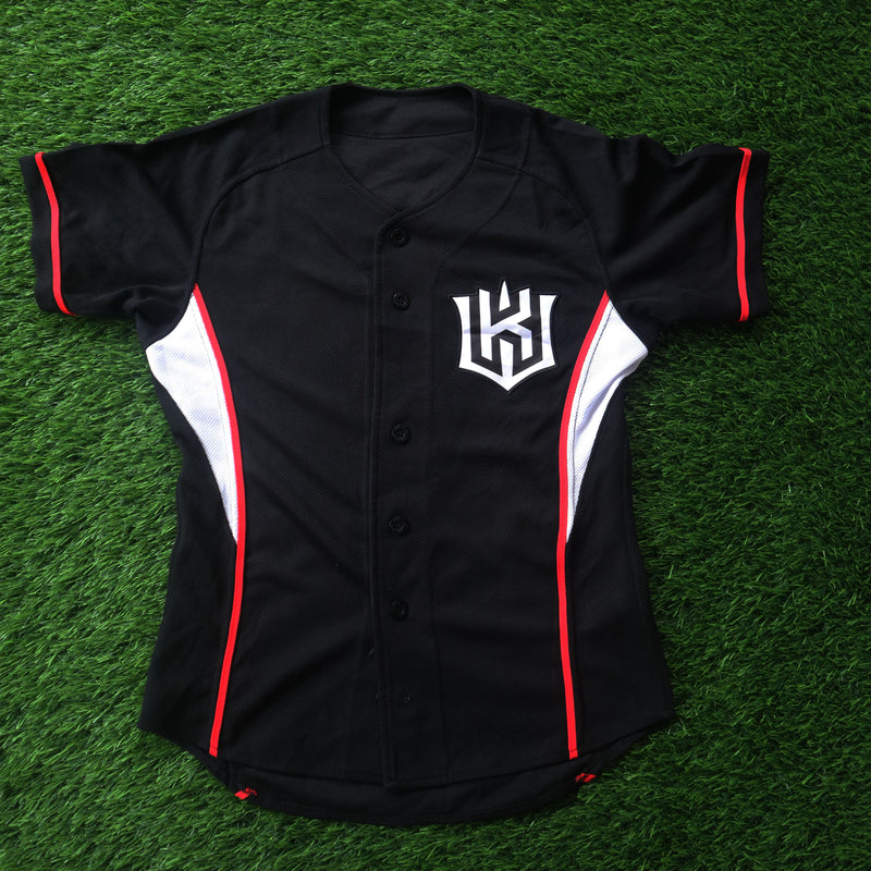 HK Crest Panel Jersey – Black/Red (Unisex Fit) - S