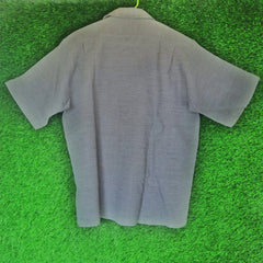 Lyle & Scott Collection Short Sleeve Shirt – Light Grey (Thrifted, Size L)