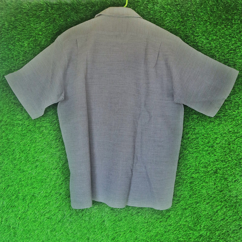 Lyle & Scott Collection Short Sleeve Shirt – Light Grey (Thrifted, Size L)