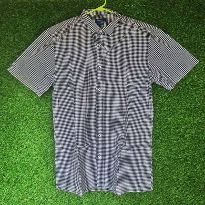 Zara Man Vintage Gingham Slim Fit Shirt