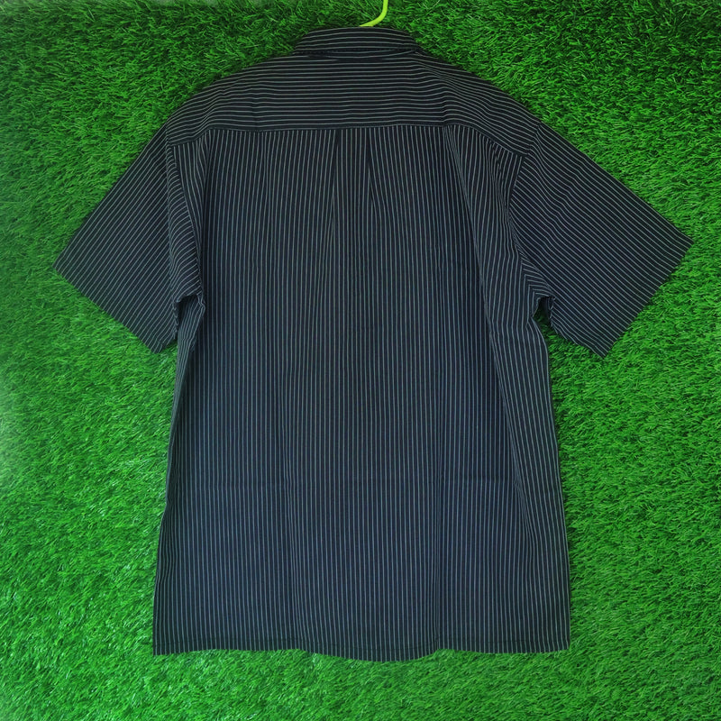 Walkaway Black Pinstripe Shirt – Thrifted | Size 105 (Approx. XL)