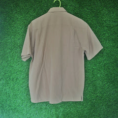 Stone Beige Half-Sleeve Shirt – DRYLush by Back Number -Medium