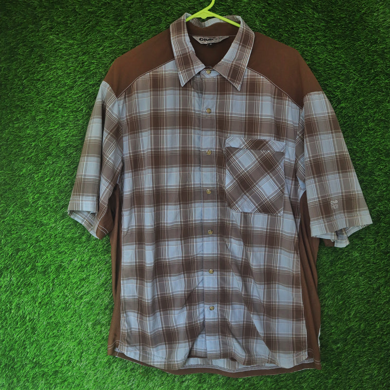 Vintage Club Ride Plaid Tech Shirt - Medium
