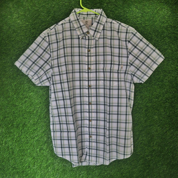 Timberland Green Checkered Slim Fit Shirt (M)