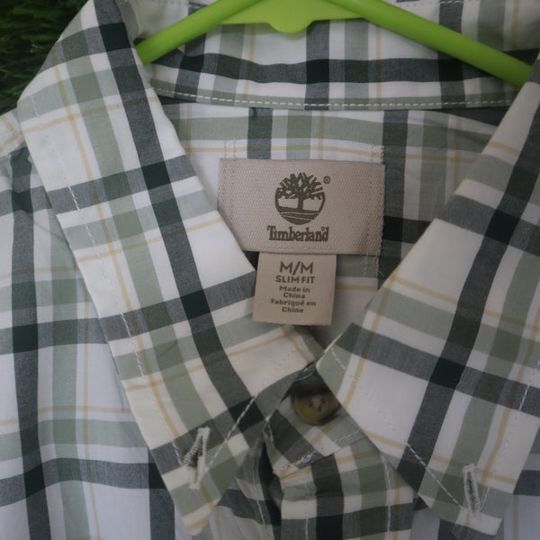 Timberland Green Checkered Slim Fit Shirt (M)
