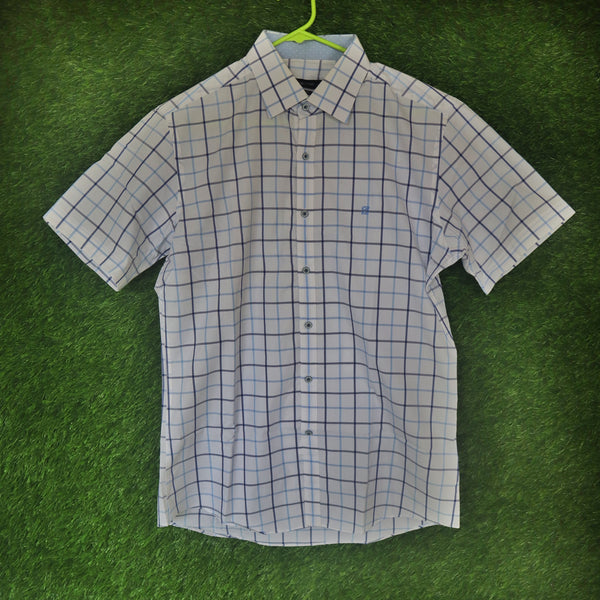 Louis Quatorze Slim Fit Checked Shirt - Size M (Thrifted)