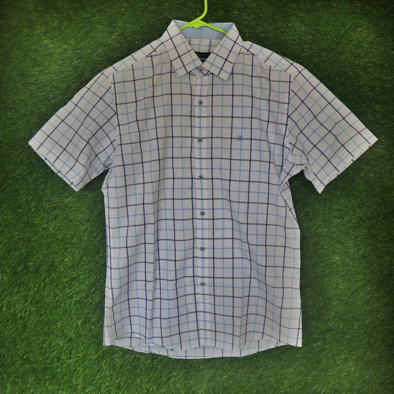 Louis Quatorze Slim Fit Checked Shirt - Size M (Thrifted)