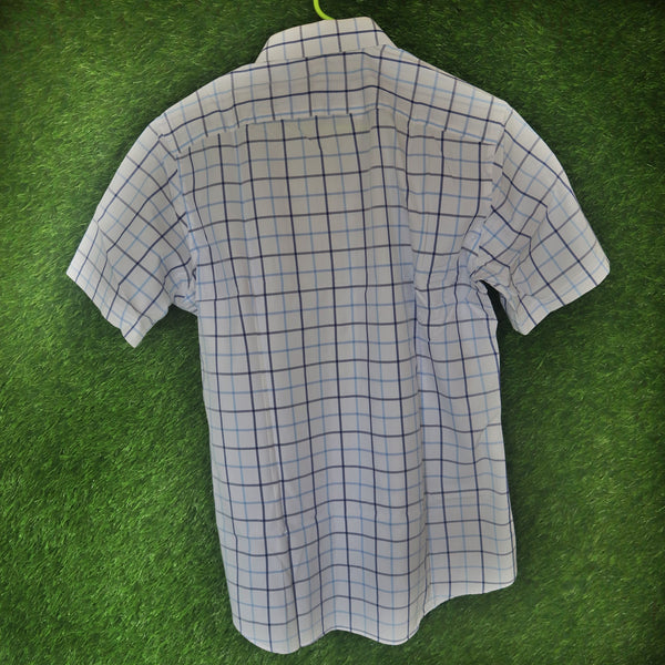 Louis Quatorze Slim Fit Checked Shirt - Size M (Thrifted)