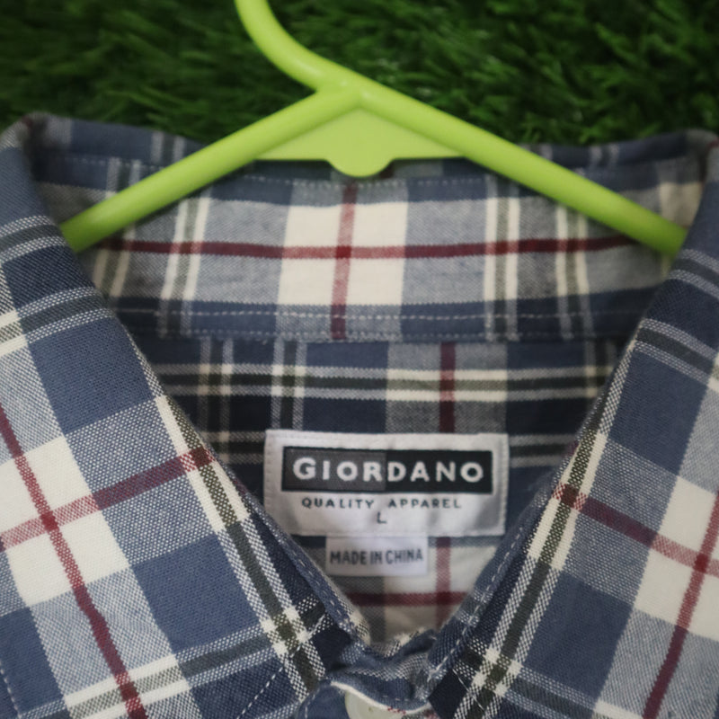 Giordano Plaid Casual Shirt - Large