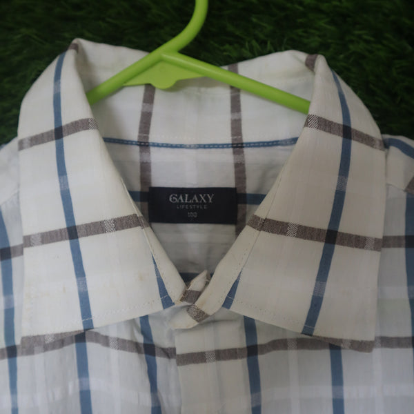 Vintage Galaxy Lifestyle Checked Shirt – Size XL