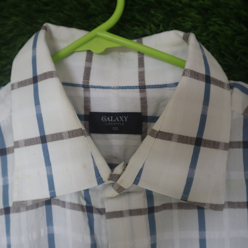 Vintage Galaxy Lifestyle Checked Shirt – Size XL