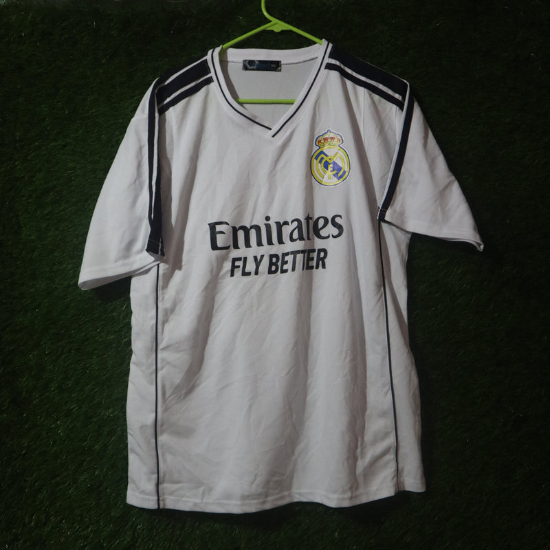 Real Madrid Home Jersey – Emirates Edition (White, Size XL)